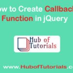 How to Create Callback Function in jQuery