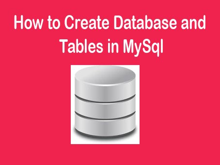 How to Create Database and tables in MySql