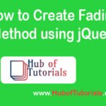 How to Create Fading Method using jQuery