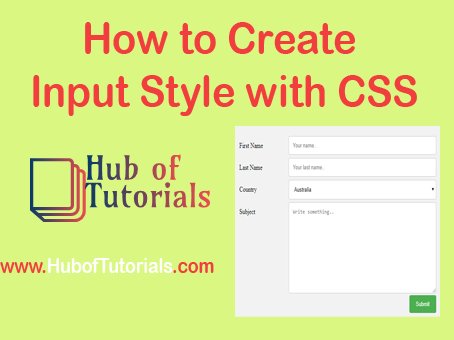 How to Create Input Style with CSS