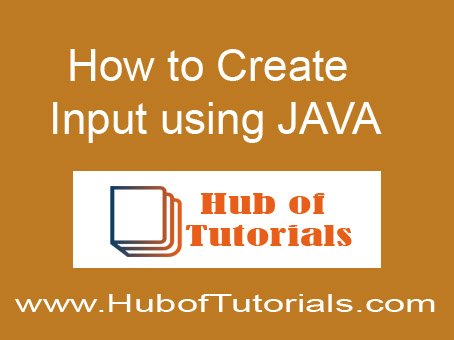 How to Create Input using JAVA