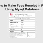 How to Make Fees Receipt in PHP Using Mysql Database