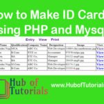 How to Make ID Card Using PHP Mysql and HTML