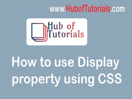 How to use Display property using CSS