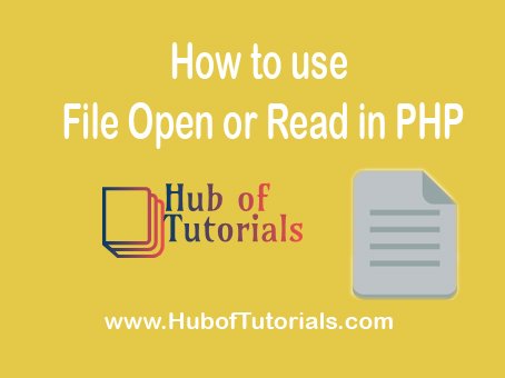 How to use File Open or Read in PHP