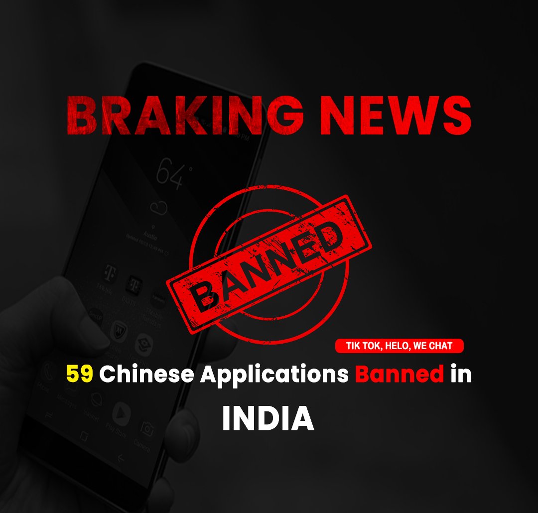 India bans 59 Chinese apps including TikTok, Helo, WeChat