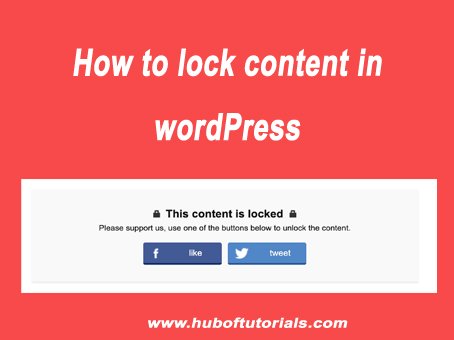 How to lock content in wordPress