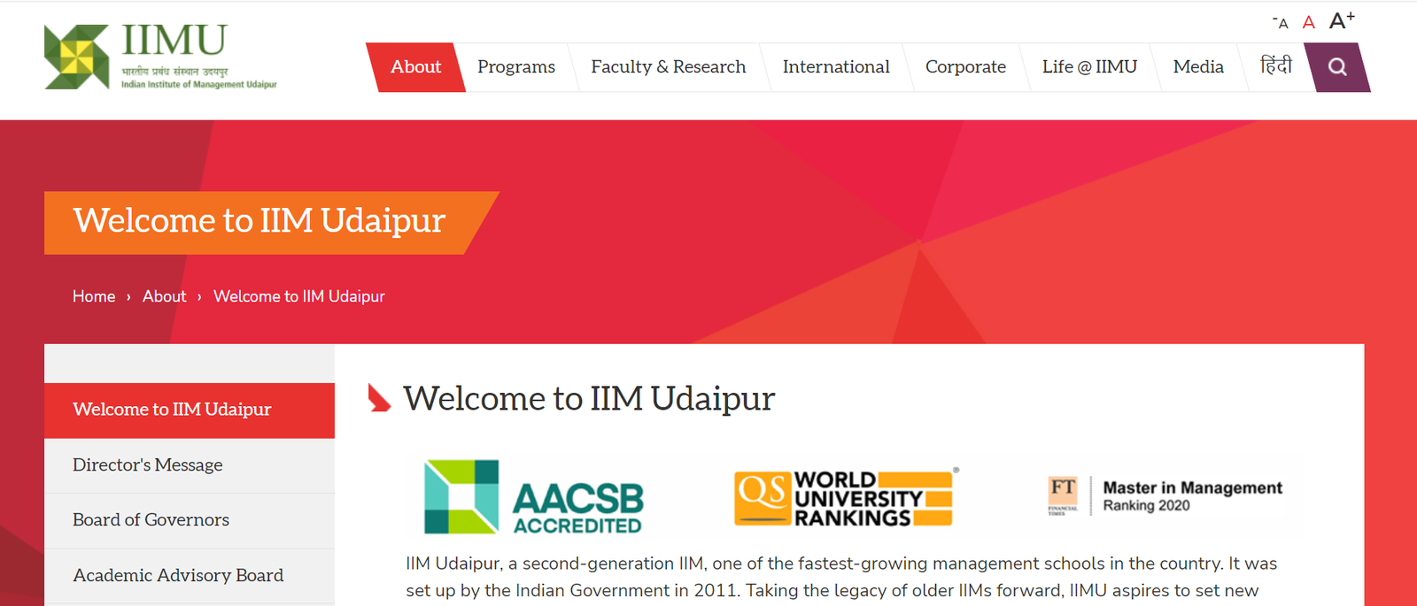 Indian Institute of Management Udaipur